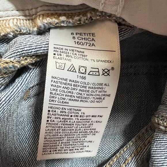 Old Navy High Waisted Barrel Ankle Jeans Size 8 Petite Casual Summer Preppy - Picture 8 of 11